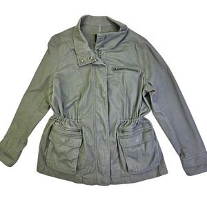 Gap Womens XXL Dried Thyme Green Utility Field Jacket Cinched Waist 155166-01